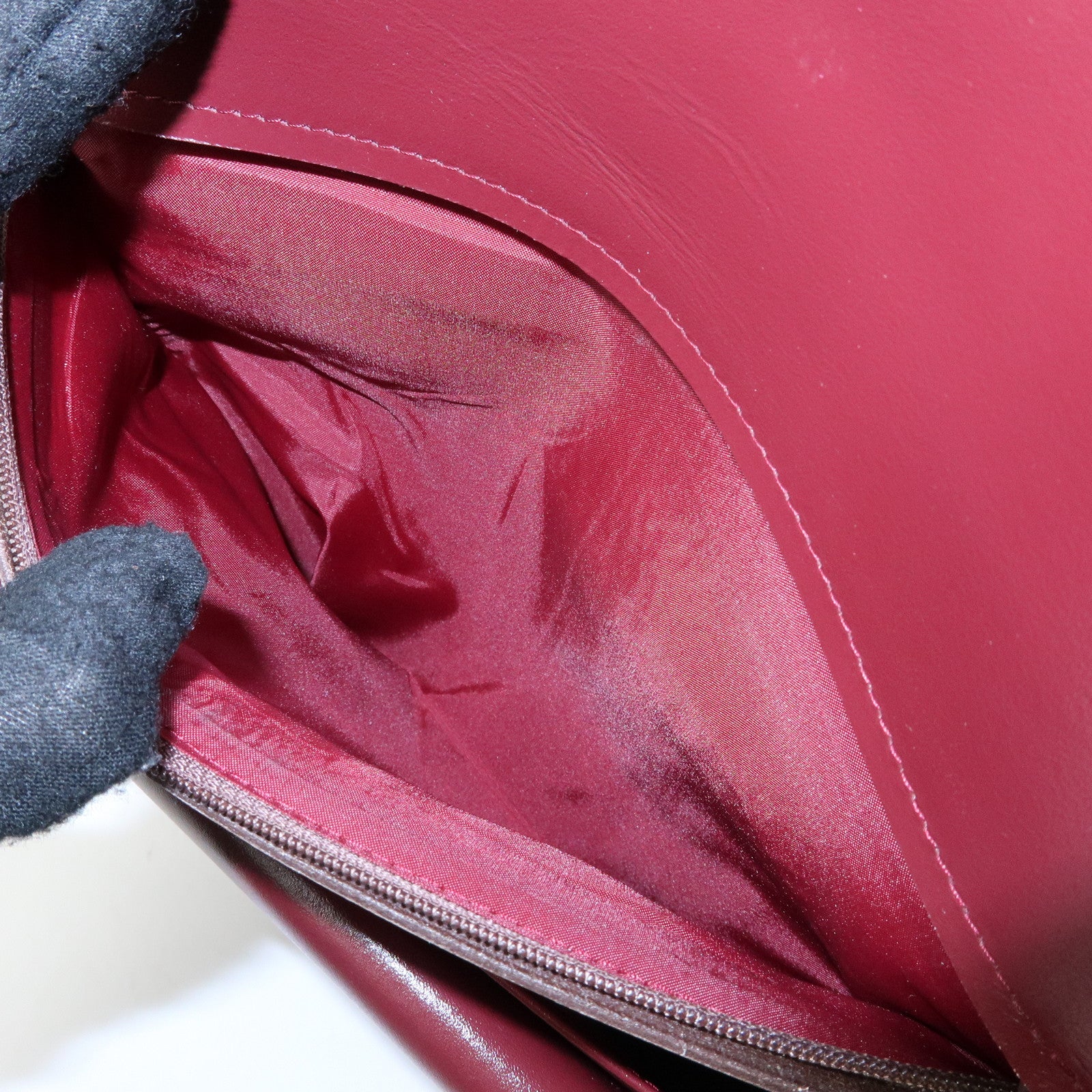 Cartier Must de Cartier Leather Shoulder Bag Crossbody Bag Bordeaux