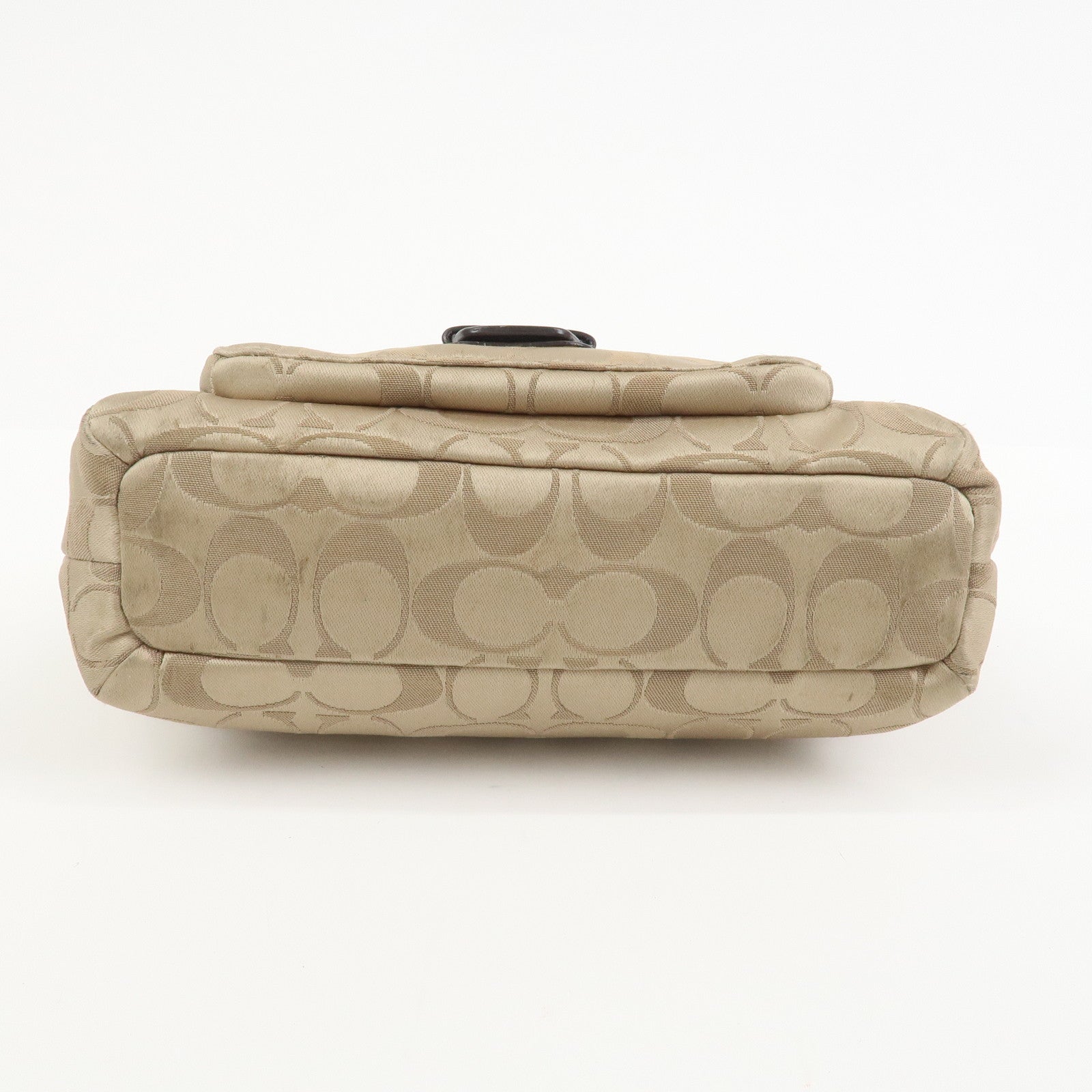 COACH Signature Set of 3 Silk Canvas Leather Hand Bag Pouch Pink