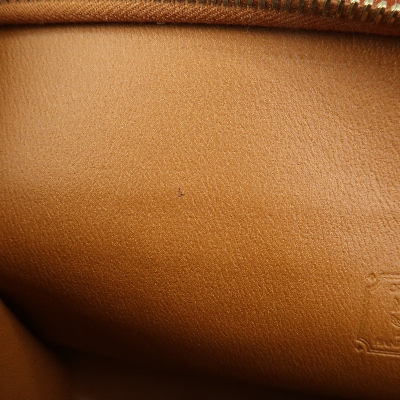 MCM Visetos Leather Clutch Bag Pouch Light Brown