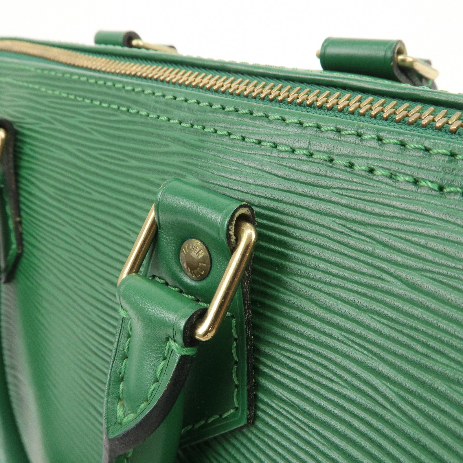 Louis Vuitton Epi Speedy 30 Hand Bag Boston Bag Borneo Green M43004 Used