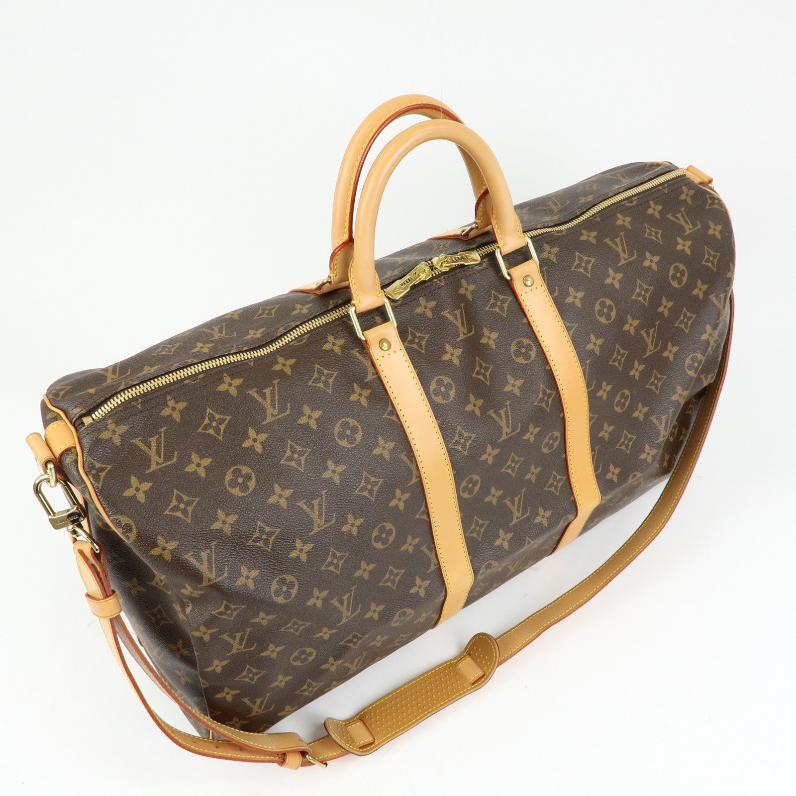 Louis Vuitton Monogram Keep All Bandouliere 55 Boston Bag M41414