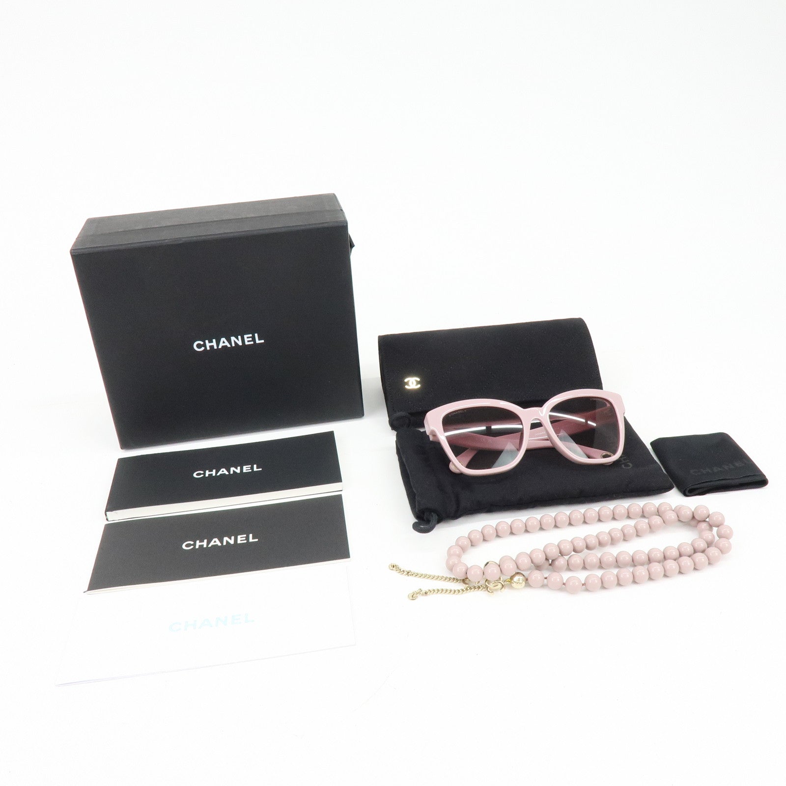 CHANEL COCO Mark Plastic Sunglasses Pink c.1721/8H 140 2N 5487 A