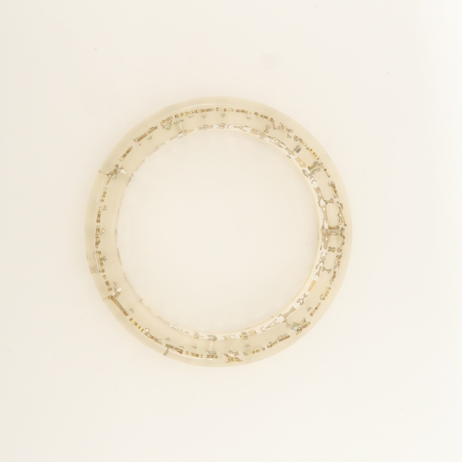 Louis Vuitton Bracelet Inclusion Bangle Clear Gold M65202
