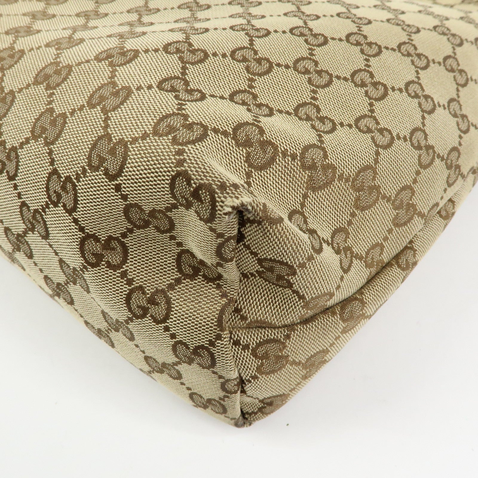 GUCCI Sherry GG Canvas Leather Shoulder Crossbody Bag Beige189751
