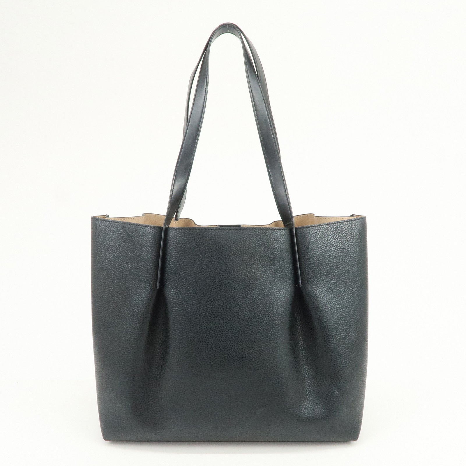 MICHAEL KORS Logo Leather Shoulder Bag Hand Bag Black