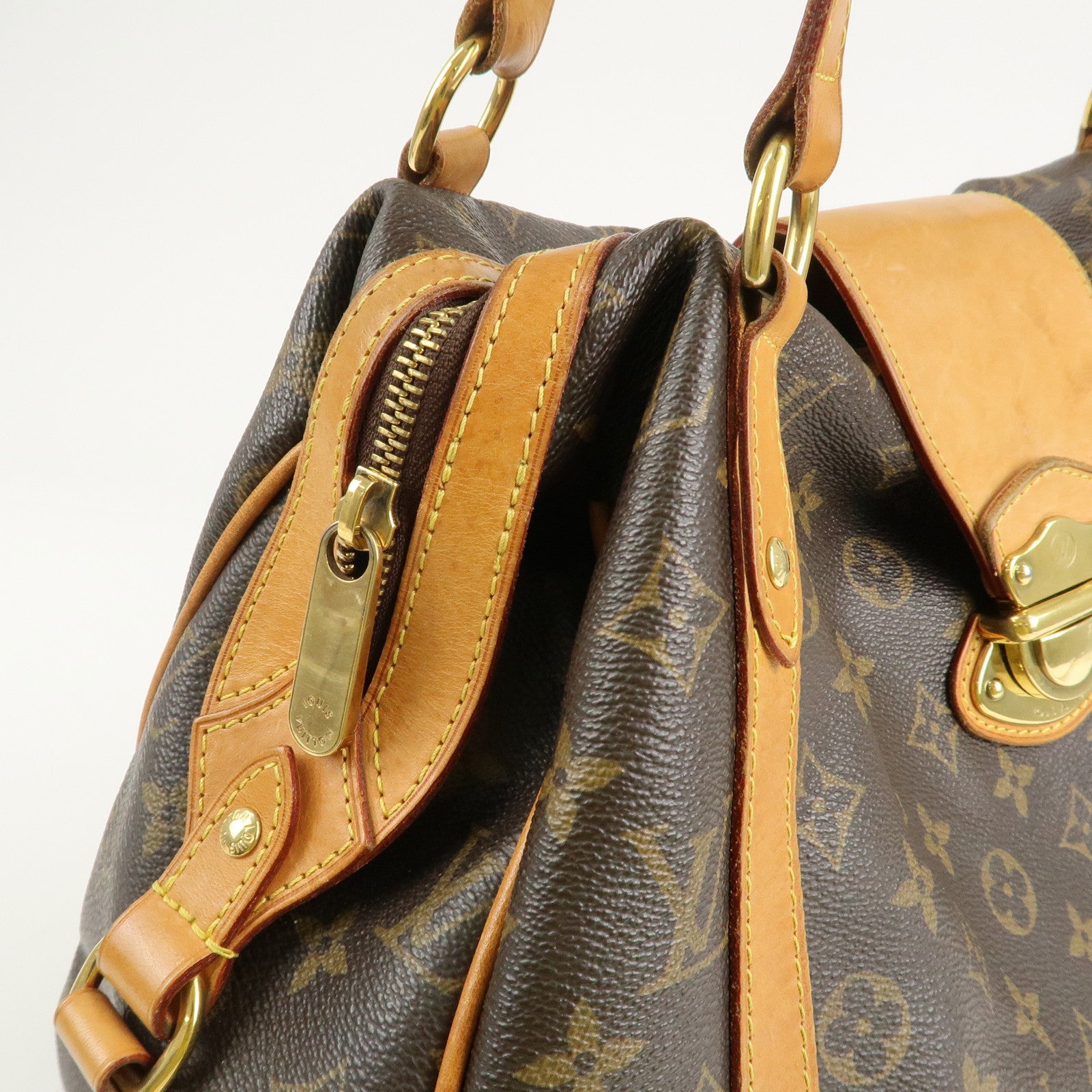 Louis Vuitton Monogram Stresa GM Shoulder Bag Brown M51188 Used