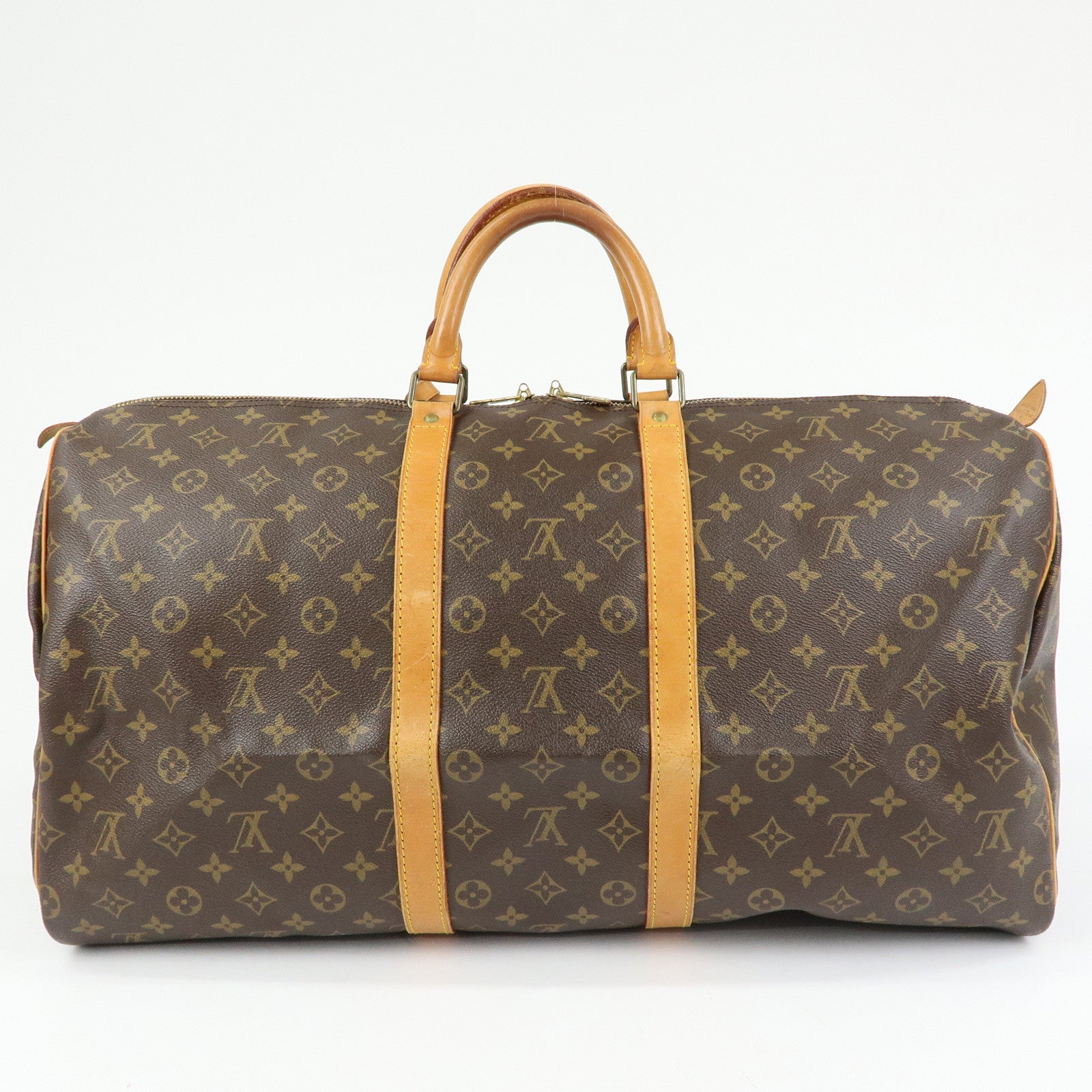 Louis Vuitton Monogram Keep All 55 Boston Bag Brown M41424
