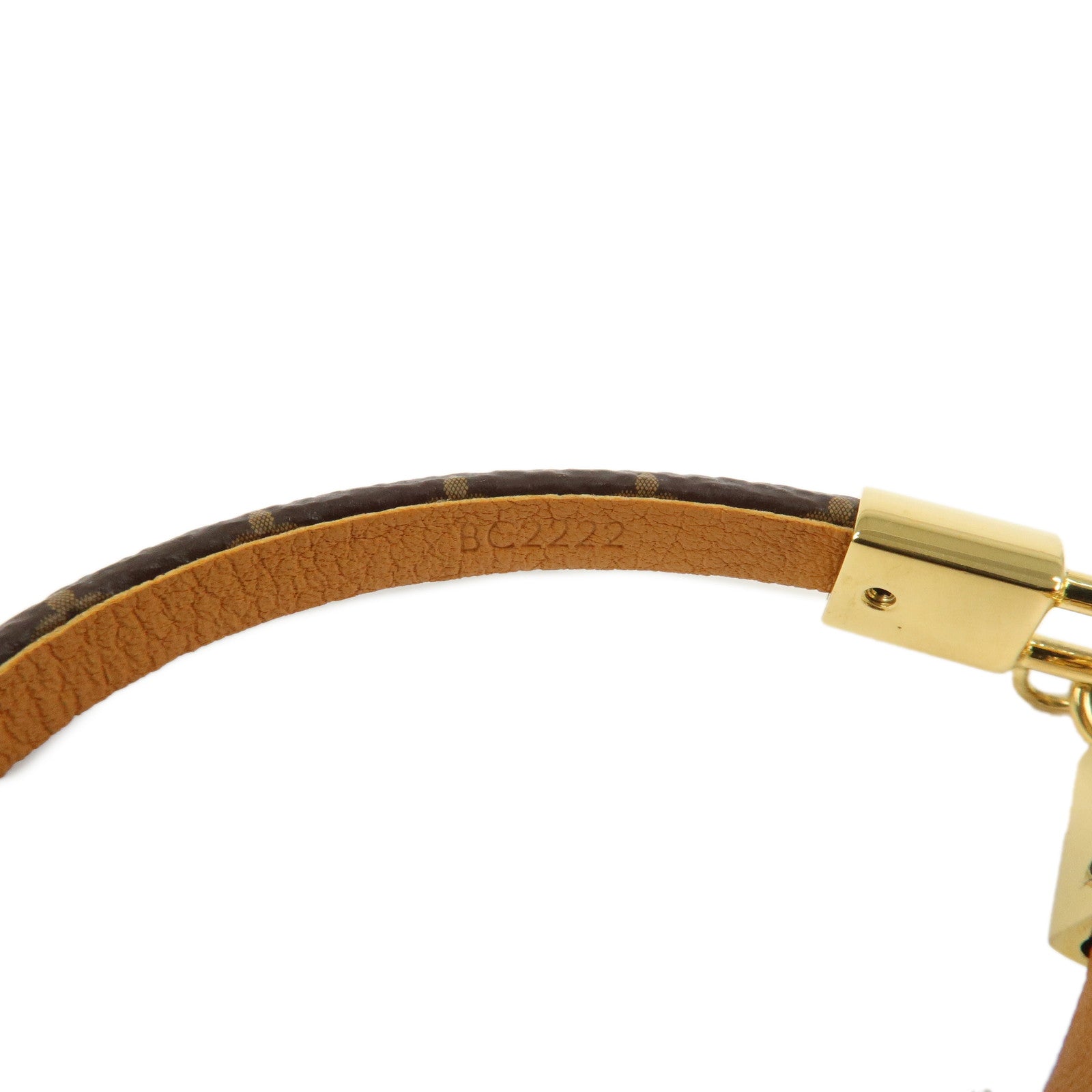 Louis Vuitton Monogram Bracelet Crazy In Lock Size 17 Brown M6451
