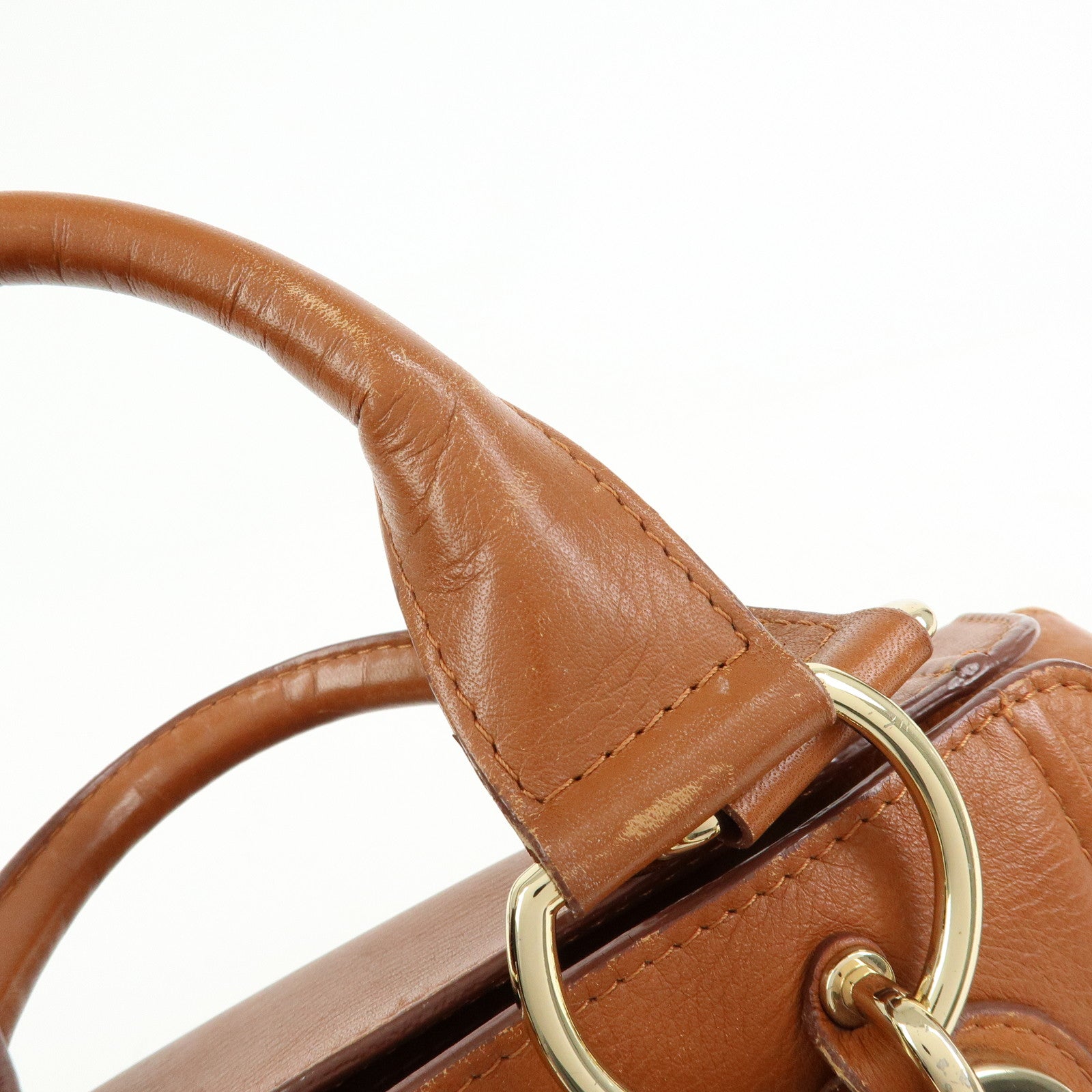 Chloe See by Chloe Page Leather 2Way Bag Hand Bag Brown