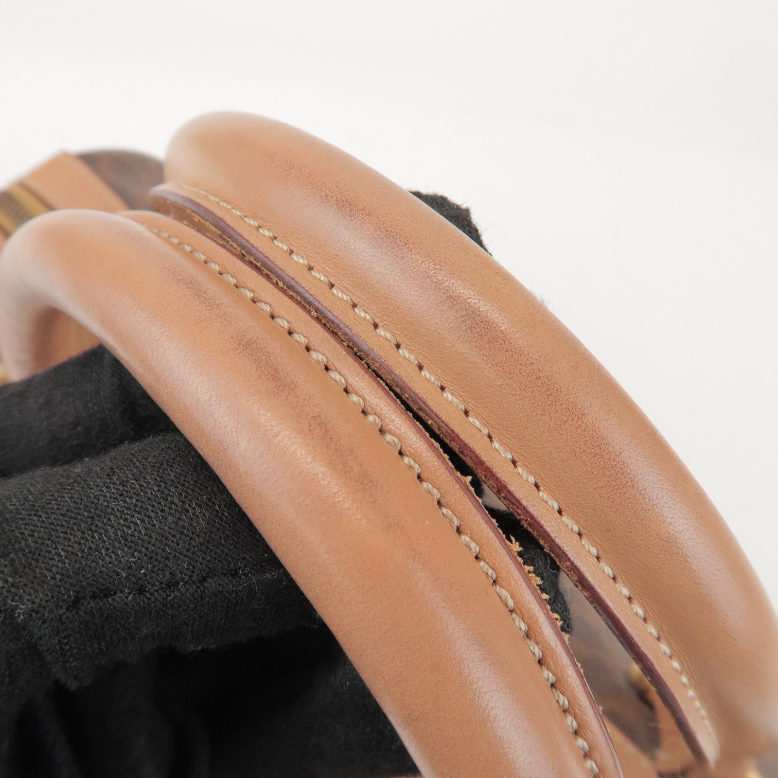 CELINE Macadam PVC Leather Boston Bag Hand Bag Brown