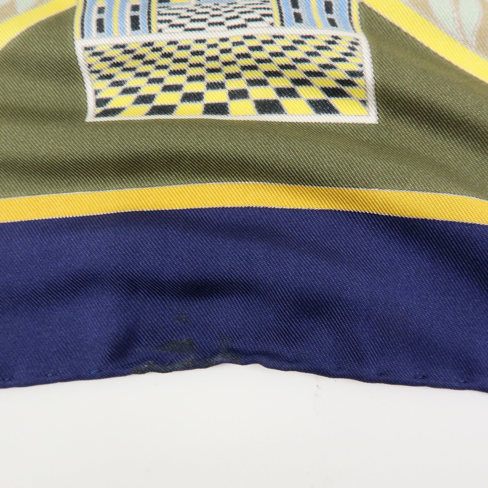HERMES Carre 90 Set of 2 Silk 100% Scarf Pink Yellow Green