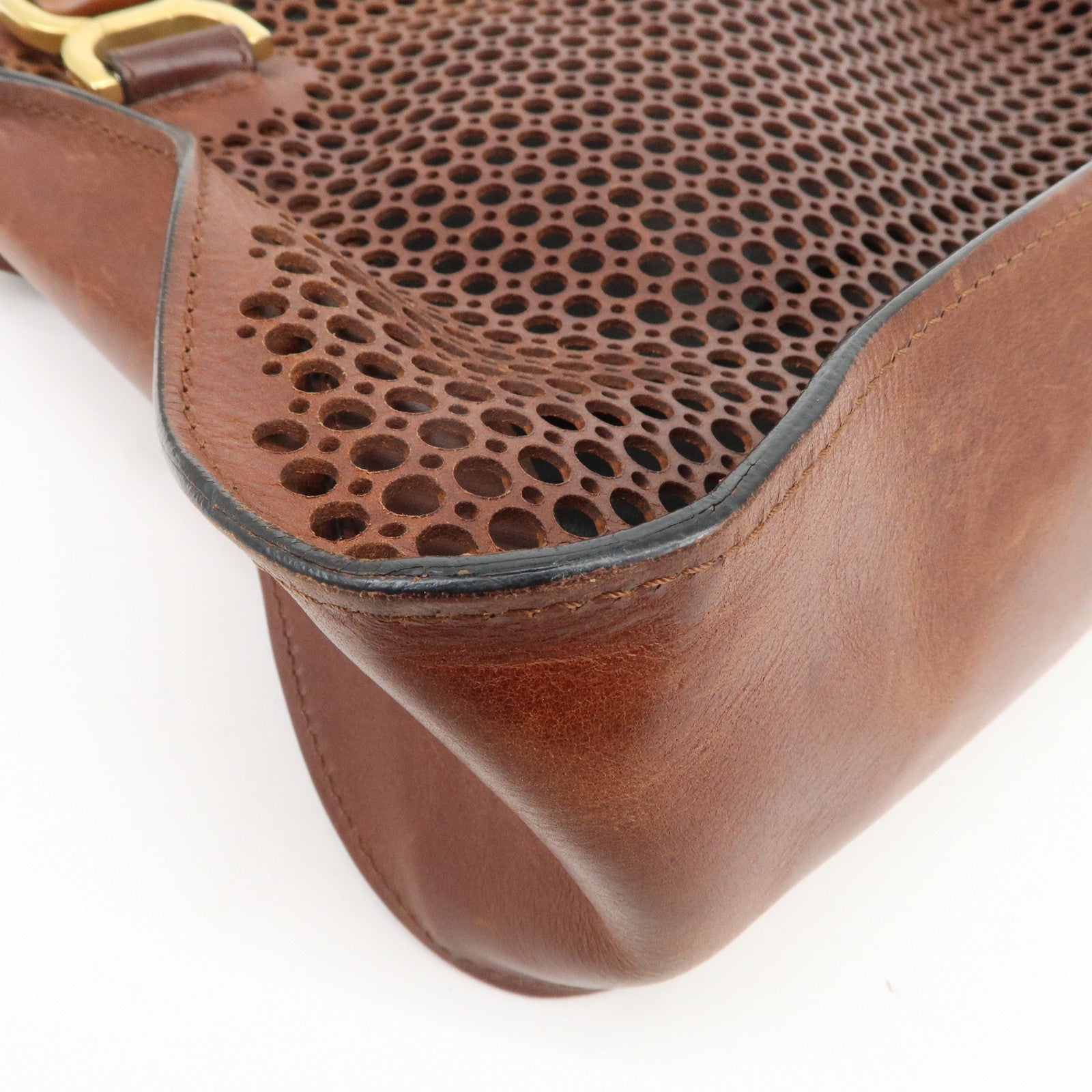 Chloe Marcie Leather 2WAY Bag Shoulder Bag Hand Bag Brown