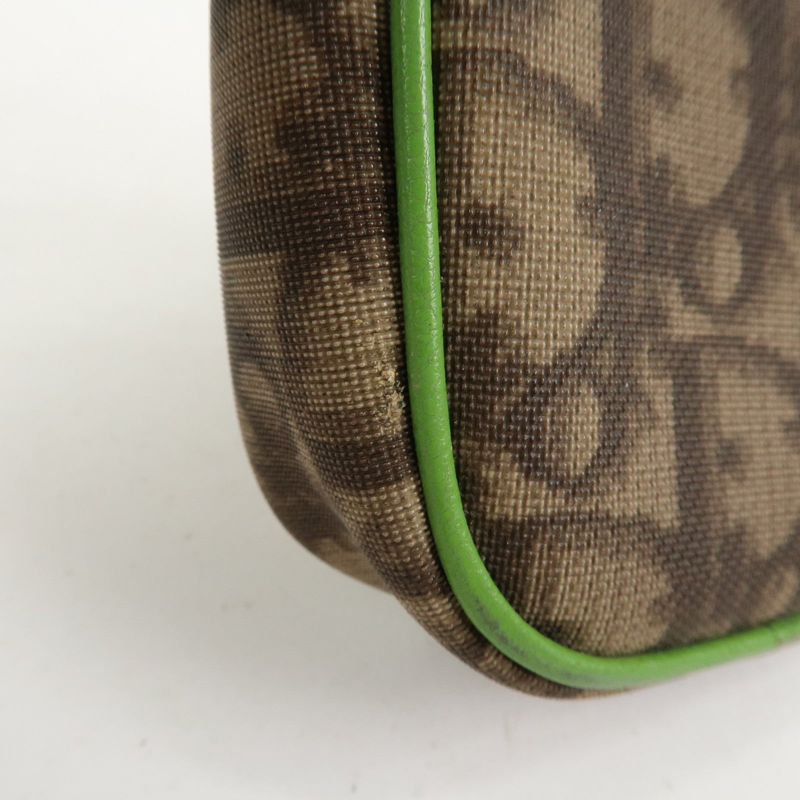 Christian Dior Rasta Trotter PVC Leather Pouch Cosmetic Pouch Brown