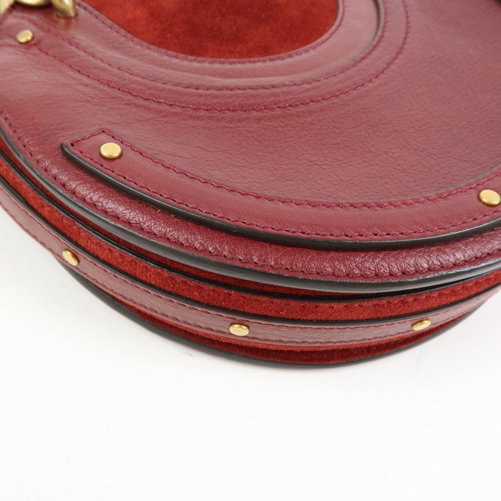 Chloe Pixie Leather Suede 2Way Bag Hand Bag Shoulder Bag Bordeaux