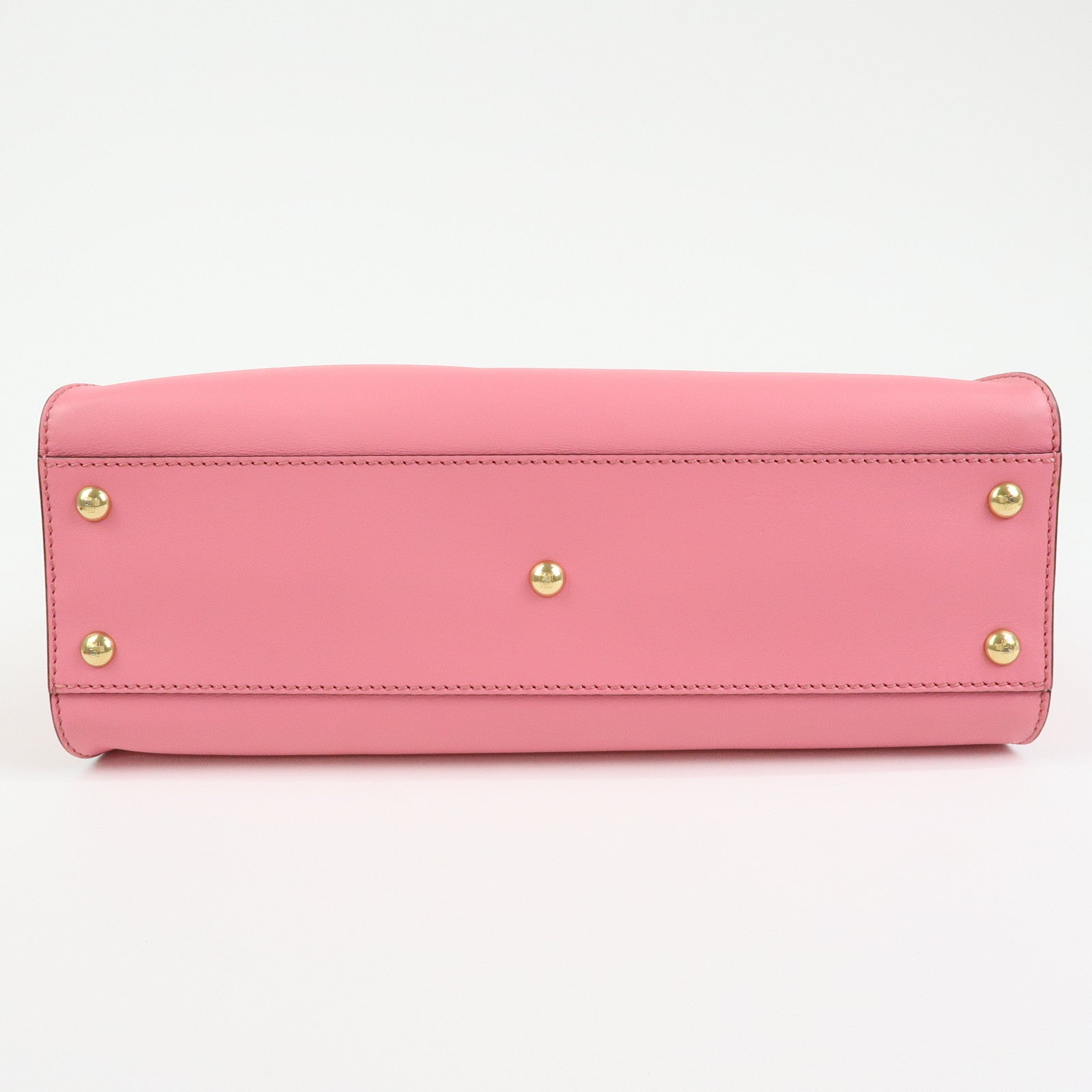 FENDI Peekaboo Leather 2Way Bag Hand Bag Shoulder Bag Pink 8BN290