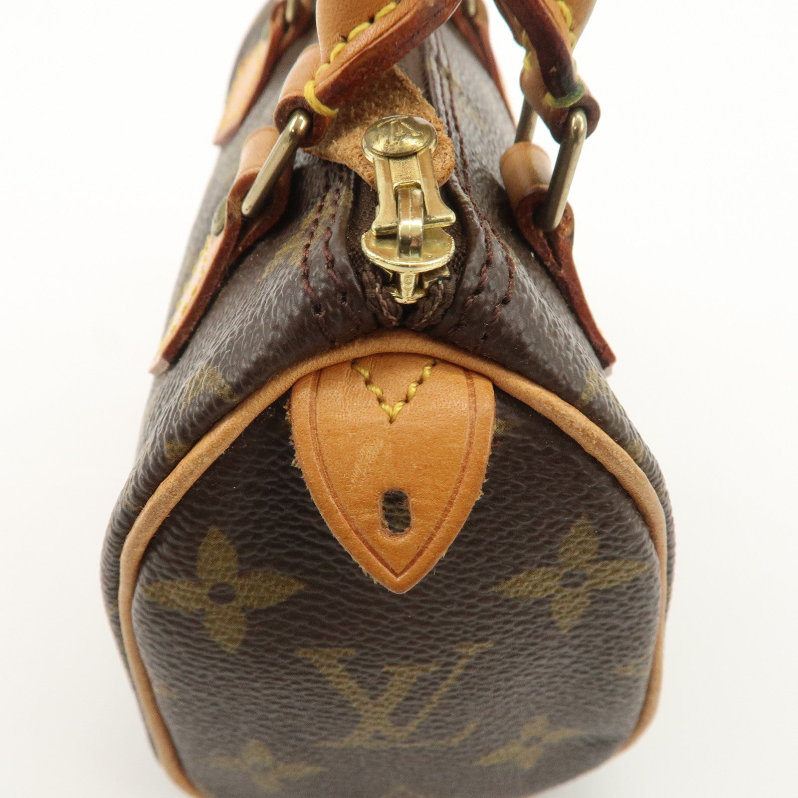 Louis Vuitton Monogram Mini Speedy Hand Bag & Strap TH0955 J00145 Used