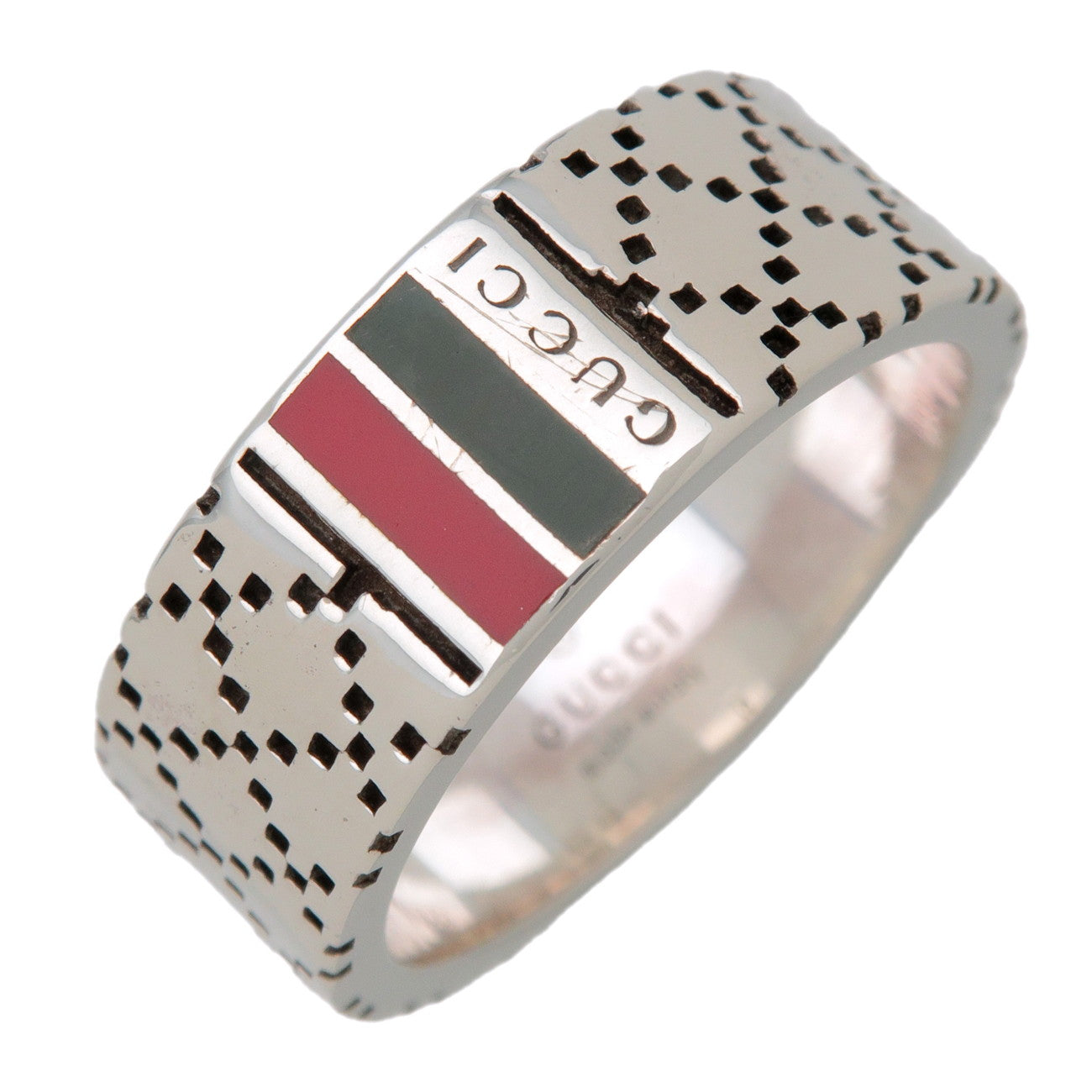 GUCCI Diamante Sherry Ring SV925 Silver #19 US8.5 EU58 HK19