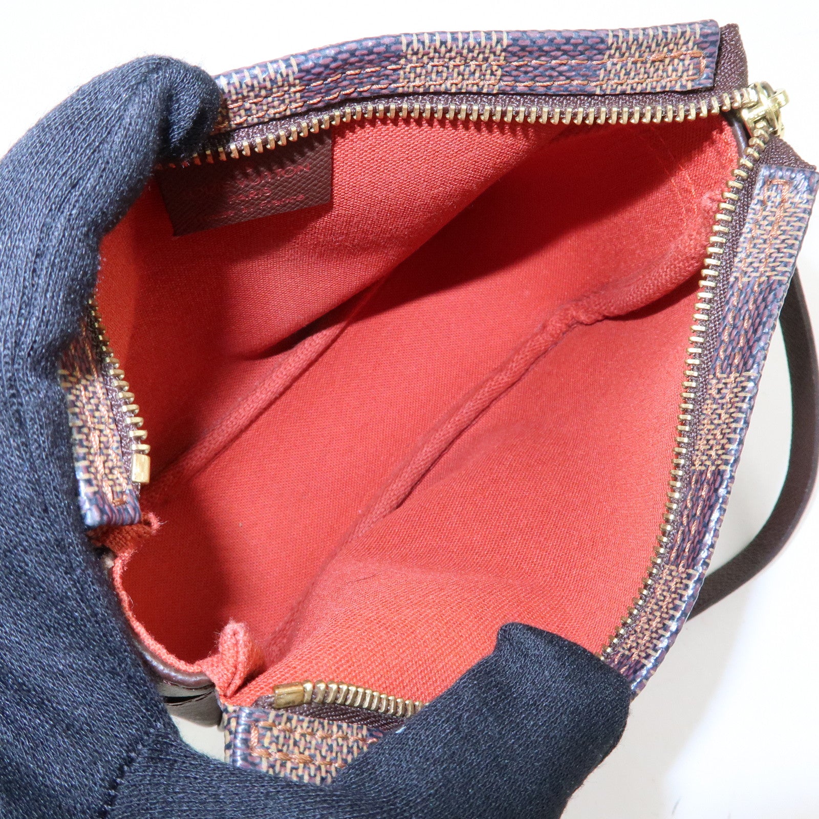 Louis Vuitton Damier Trousse Makeup Accessory Pouch Brown N51982