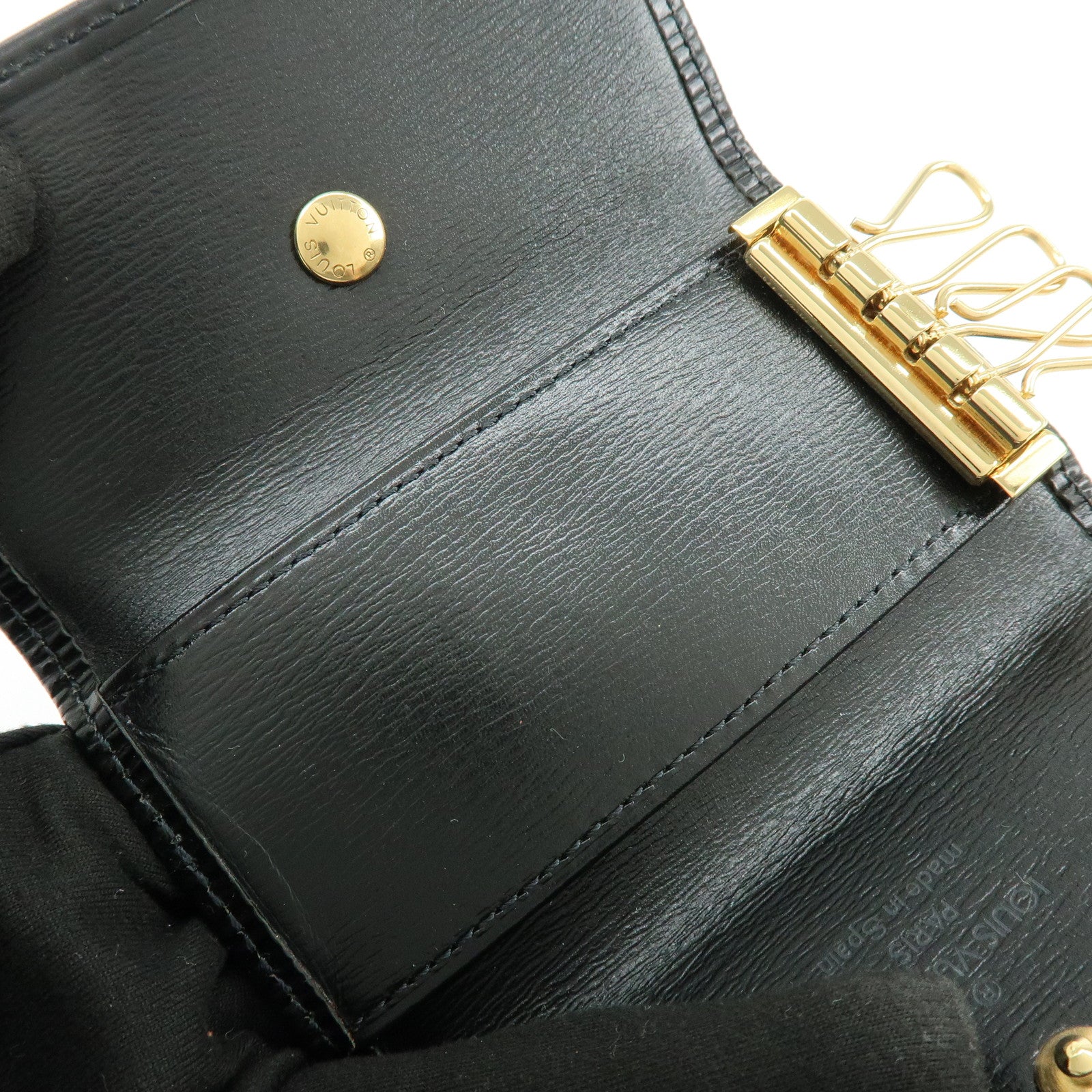 Louis Vuitton Epi Multicles 4 Rings Key Holder Case Noir M63822