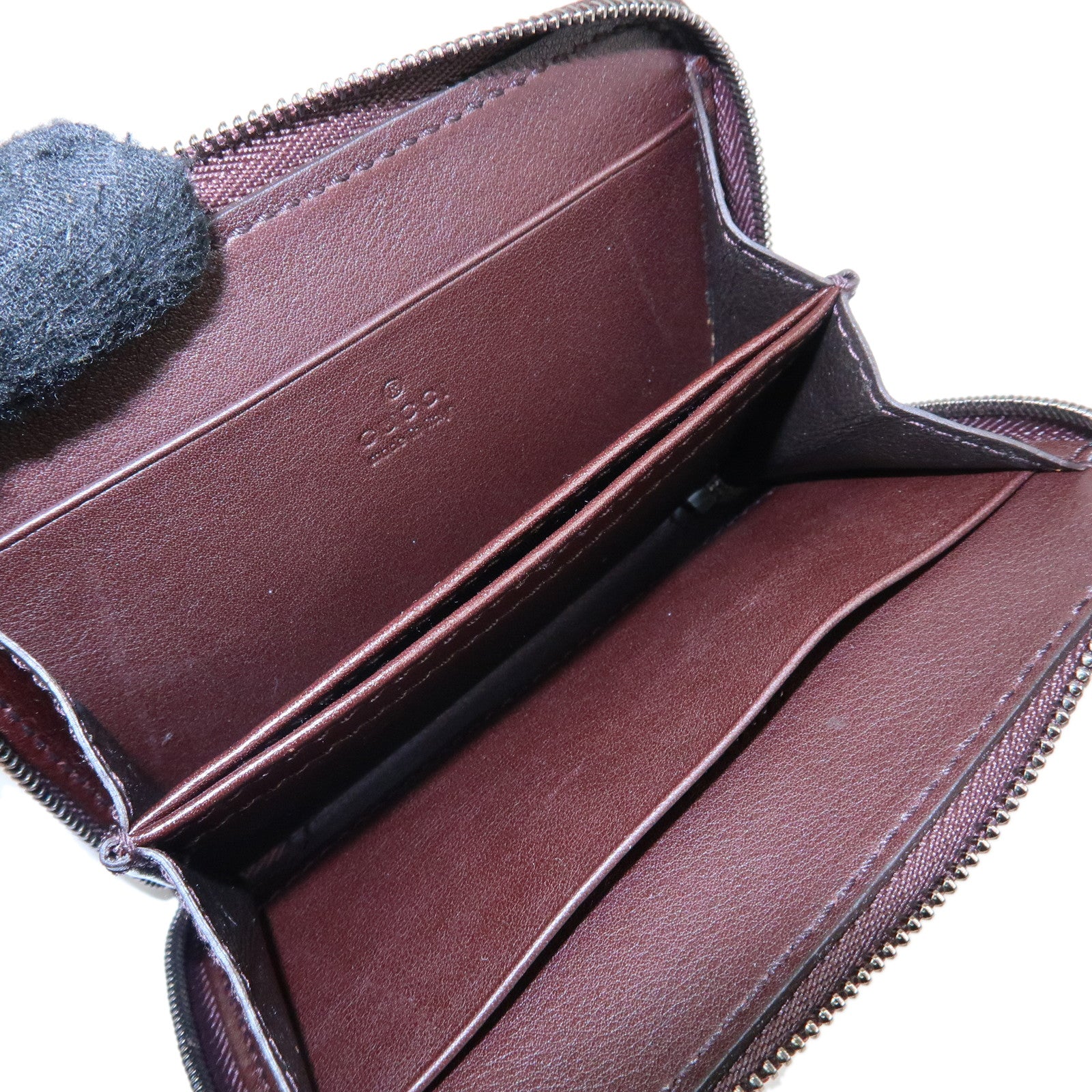 GUCCI Guccissima Leather Compact Wallet Dark Brown 162850