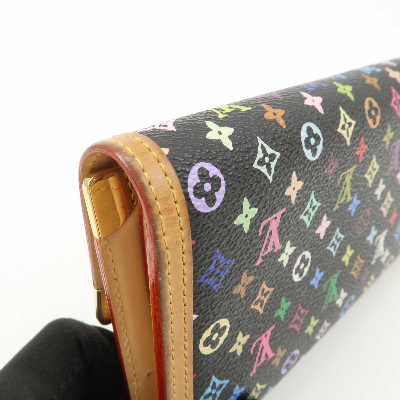 Louis Vuitton Monogram Multicolor Porte Trezor International M92658