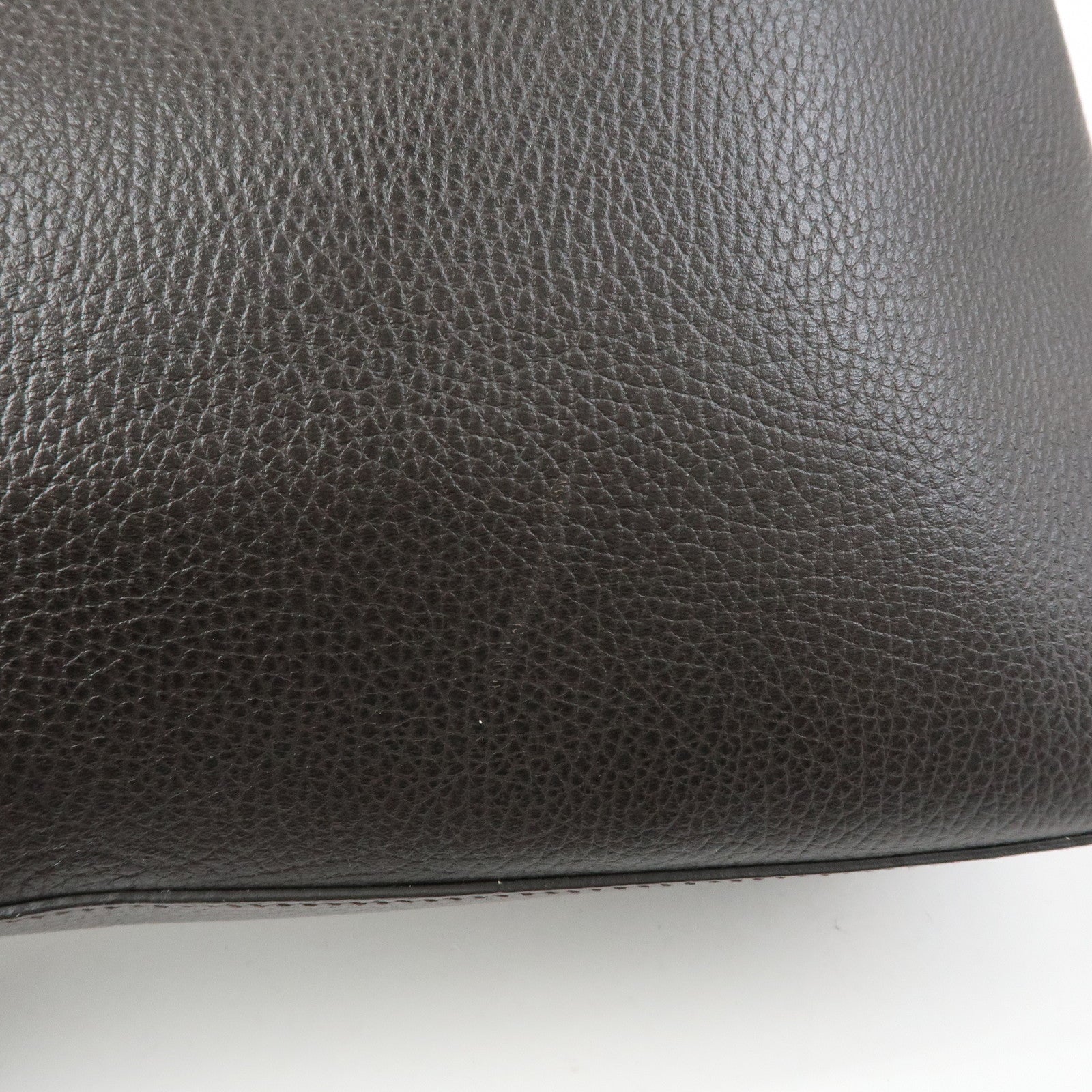 GUCCI Leather Tassel Shoulder Bag Hand Bag Dark Brown 336659