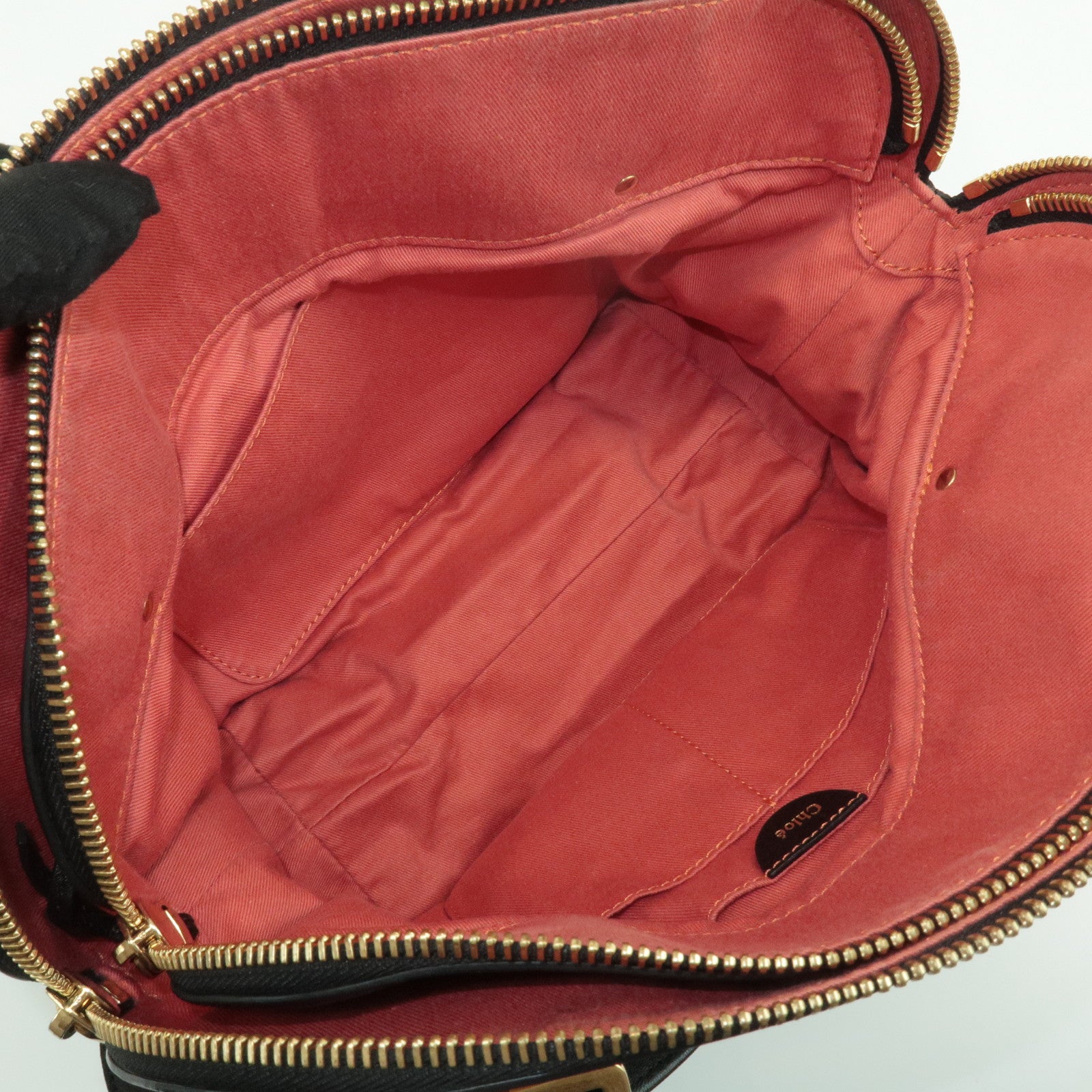 Chloe Angie Leather 2Way Tote Bag Hand Bag Shoulder Bag Black Used