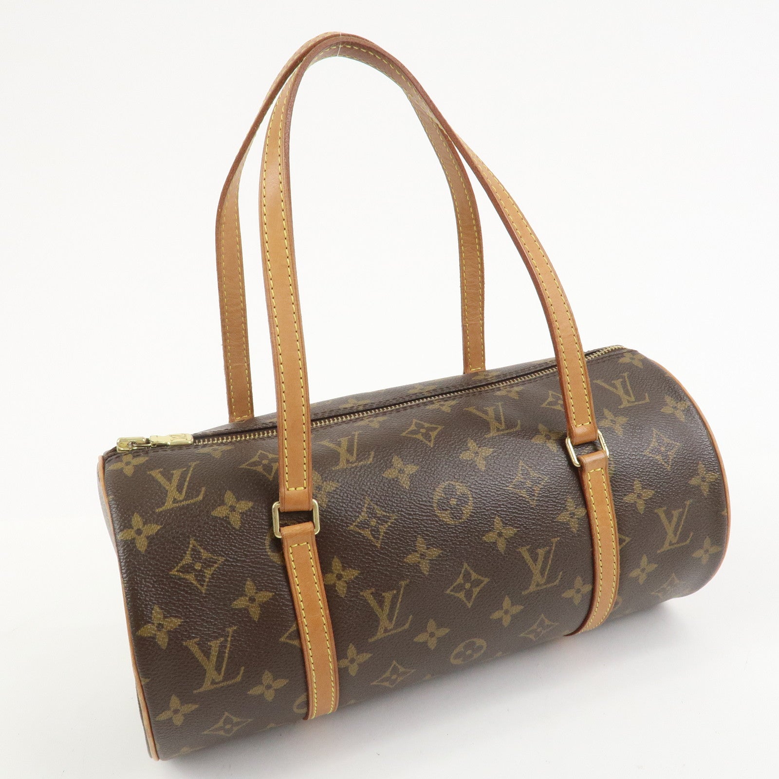 Louis Vuitton Monogram Papillon 30 Hand Bag Brown M51385