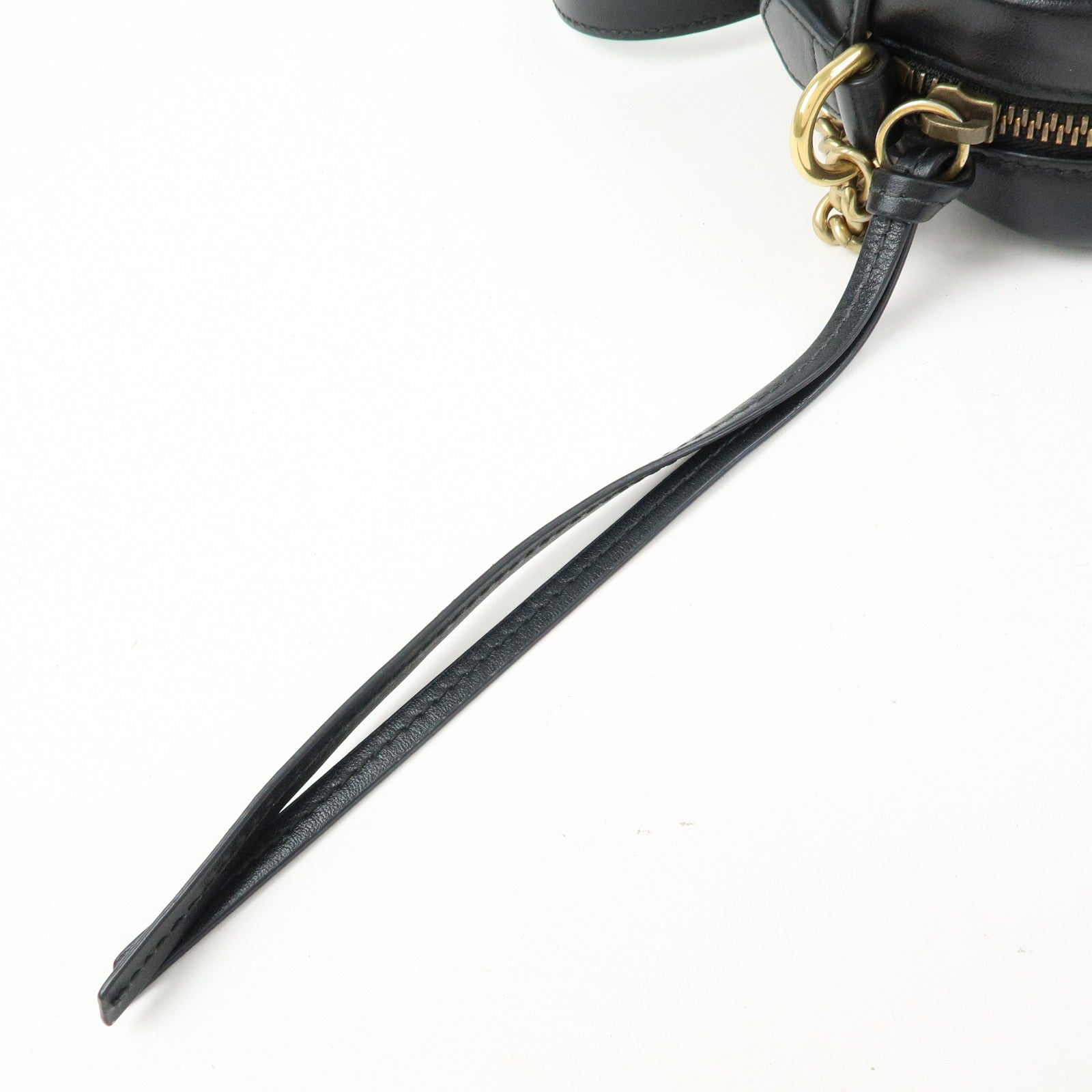 GUCCI GG Marmont Leather Shoulder Crossbody Bag Black 448065