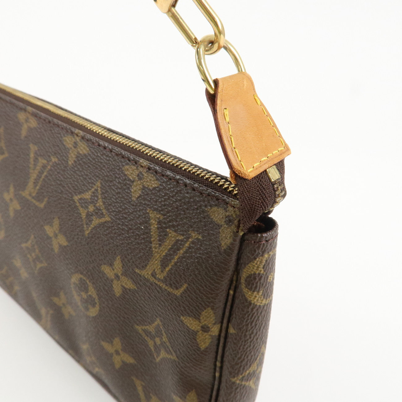 Louis Vuitton Monogram Pochette Accessoires Hand Bag Brown M51980 Used