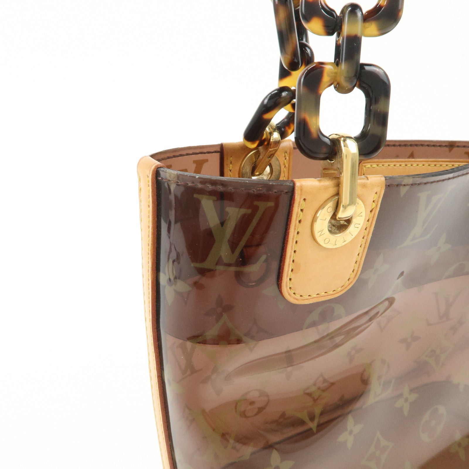 Louis Vuitton Monogram Vinyl Cabas Ambre PM Tote Bag Brown M92502