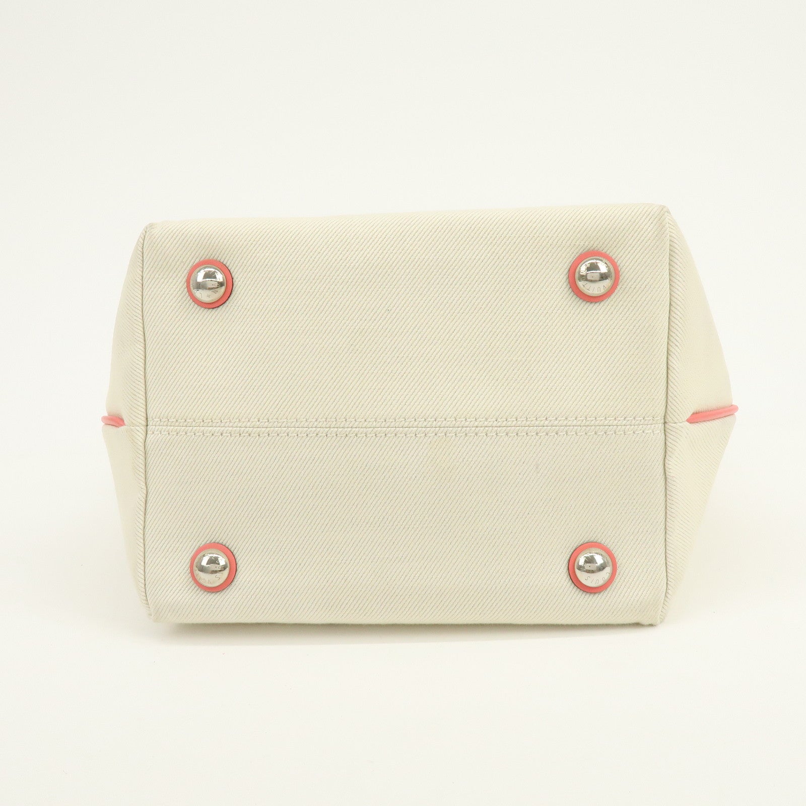 Louis Vuitton Canvas Leather Cabas PM Hand Bag Corail M94505