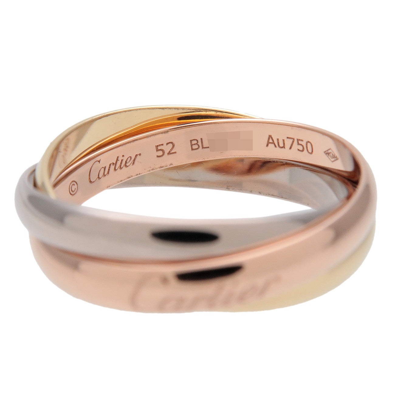 Cartier Trinity Ring SM K18 750YG/PG/WG #52 US6 EU52 HK13.5