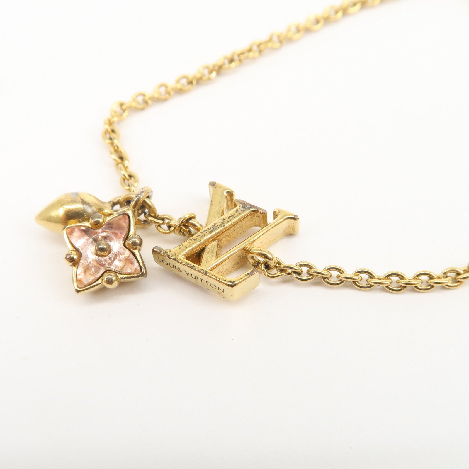 Louis Vuitton Loulougram LV Logo Metal Bracelet Gold M00801