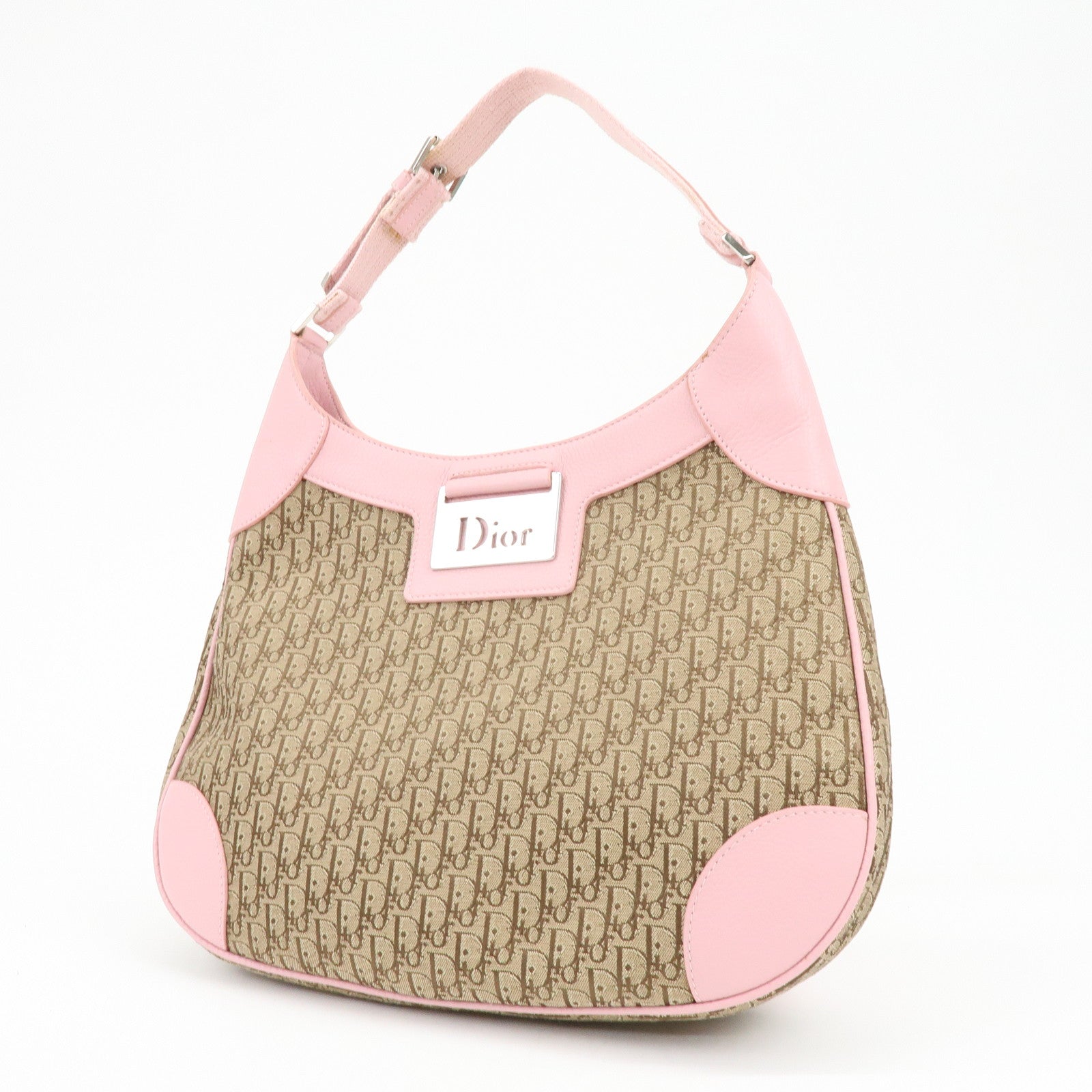 Christian Dior Street Chic Trotter Canvas Leather Shoulder Bag
