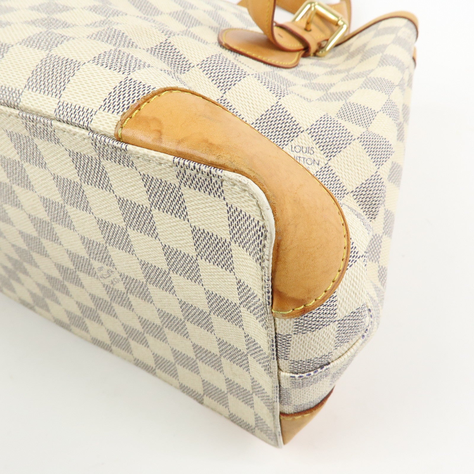 Louis Vuitton Damier Azur Hampstead MM Tote Bag Shoulder Bag N51206