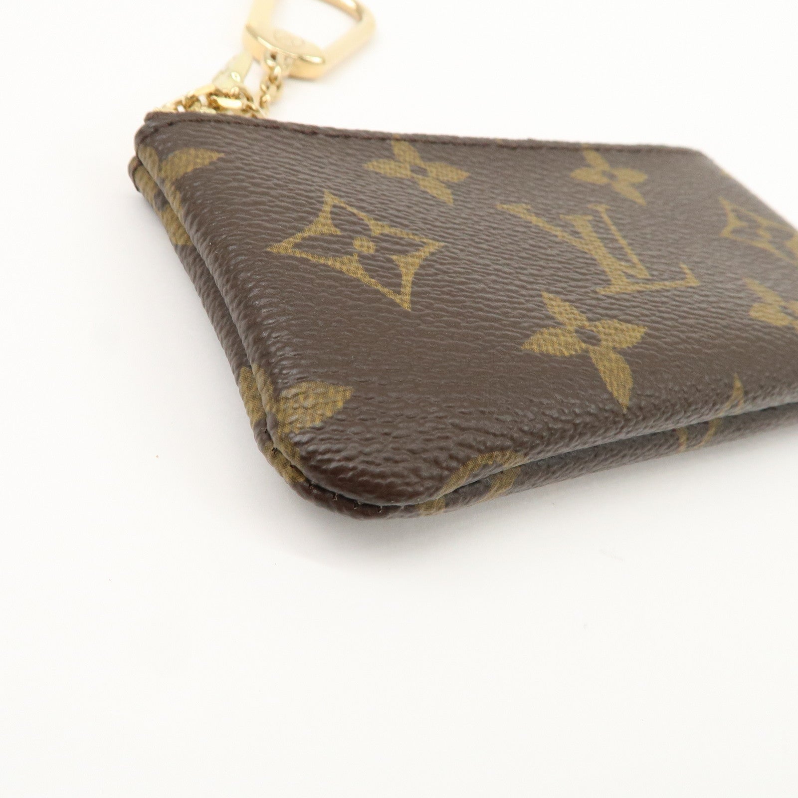 Louis Vuitton Monogram Pochette Cles Coin Case Key Case Brown M62650