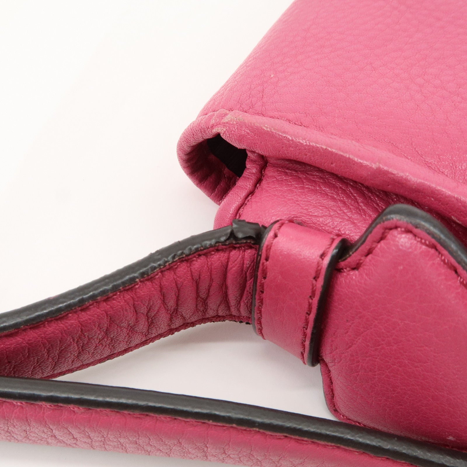 LOEWE Heritage Leather Shoulder Bag Crossbody Bag Pink