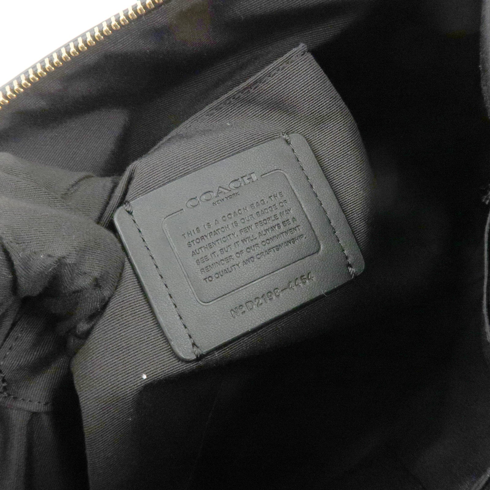 COACH Leather Tote Bag Shoulder Bag Black