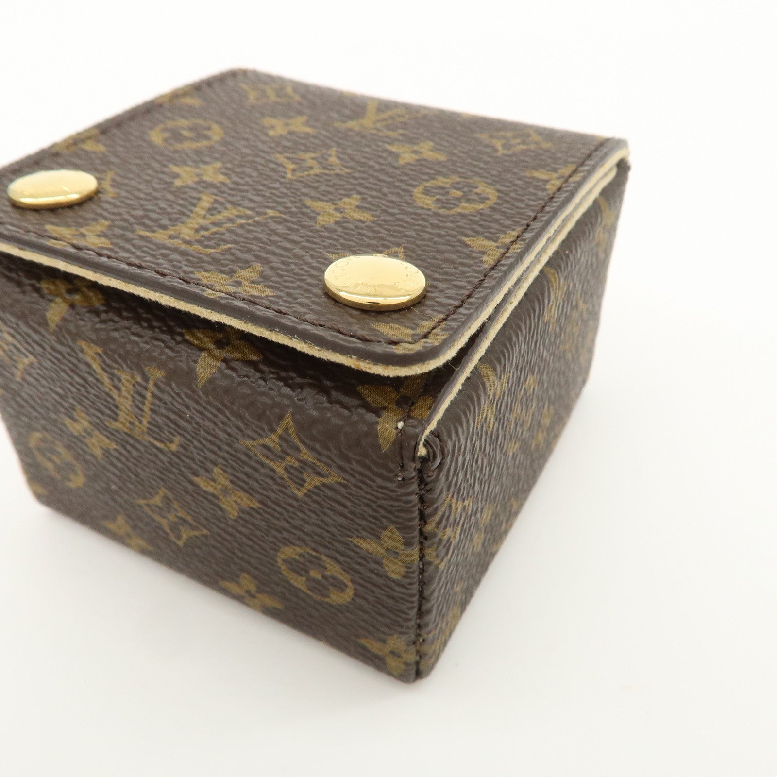 Louis Vuitton Monogram Canvas Jewelry Case Jewelry Box Brown