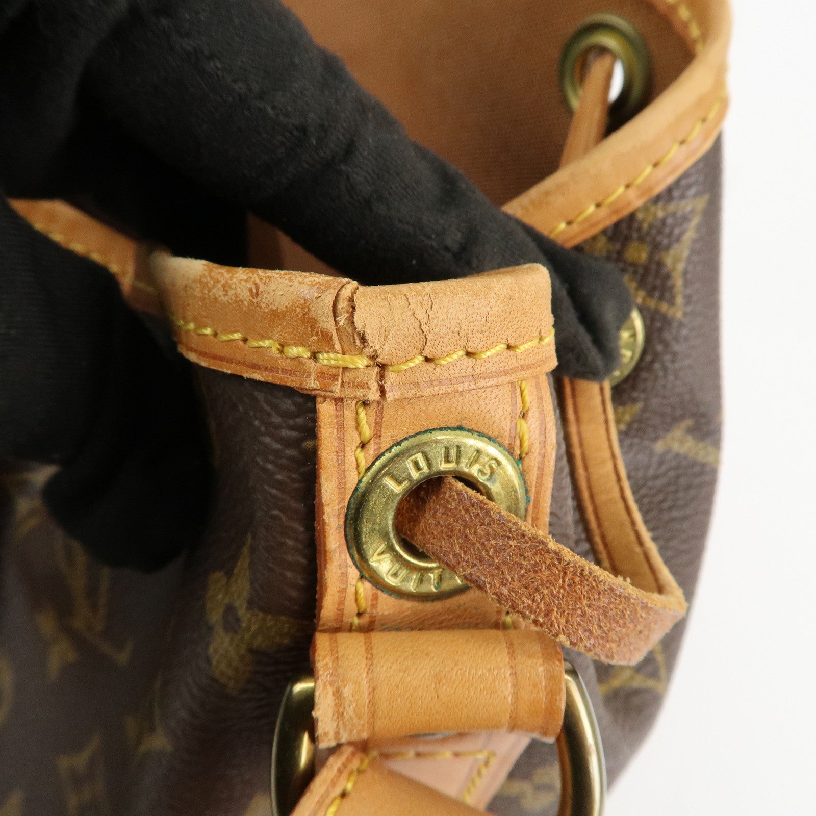 Louis Vuitton Monogram Noe Shoulder Bag Hand Bag Brown M42224 Used