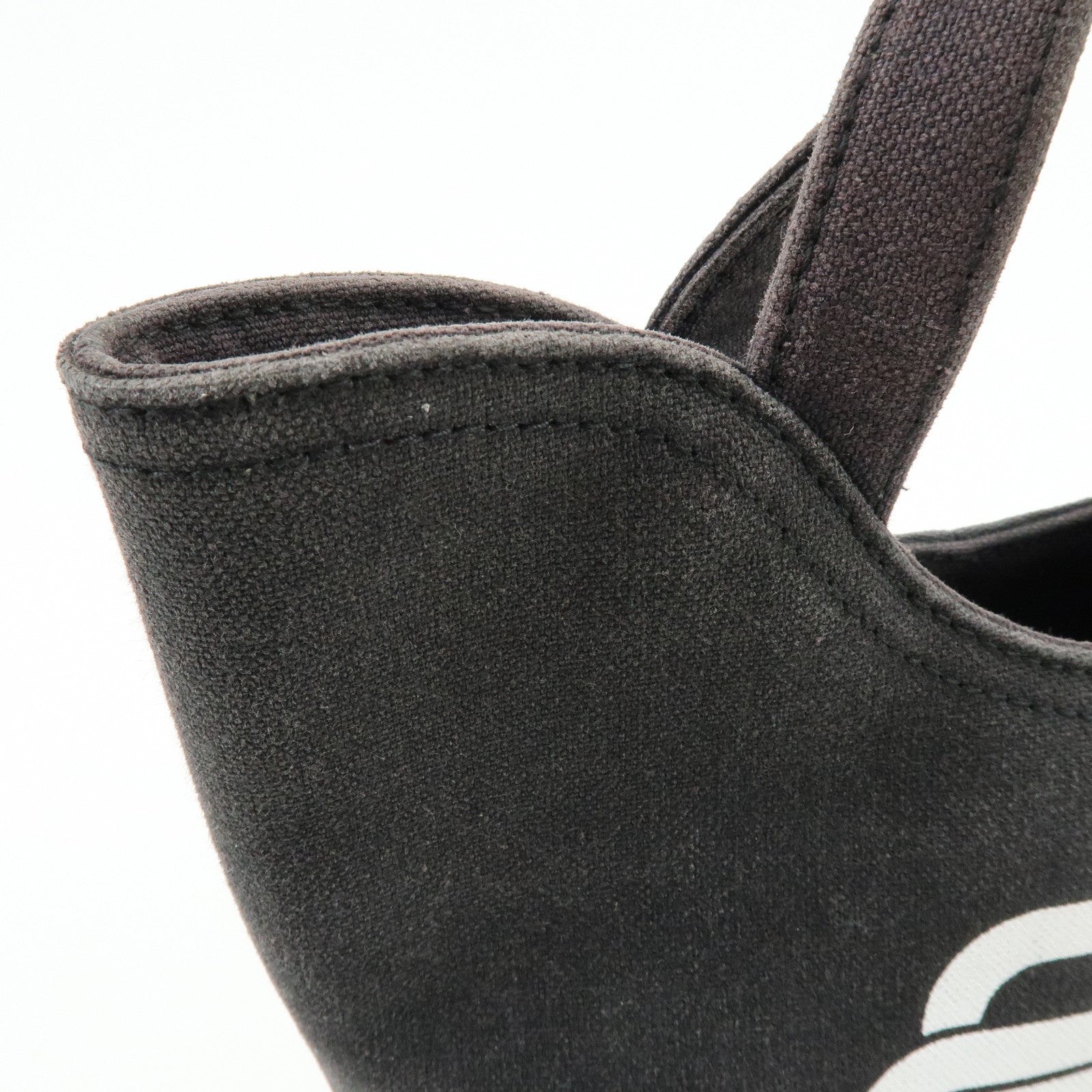 BALENCIAGA WAVE XS Canvas Hand Bag Mini Tote Bag Black 619979