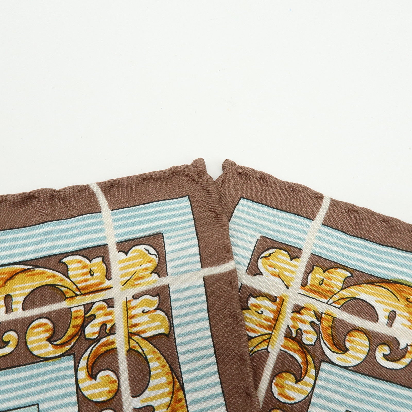 LOEWE Silk 100% Scarf Light Brown Multicolor