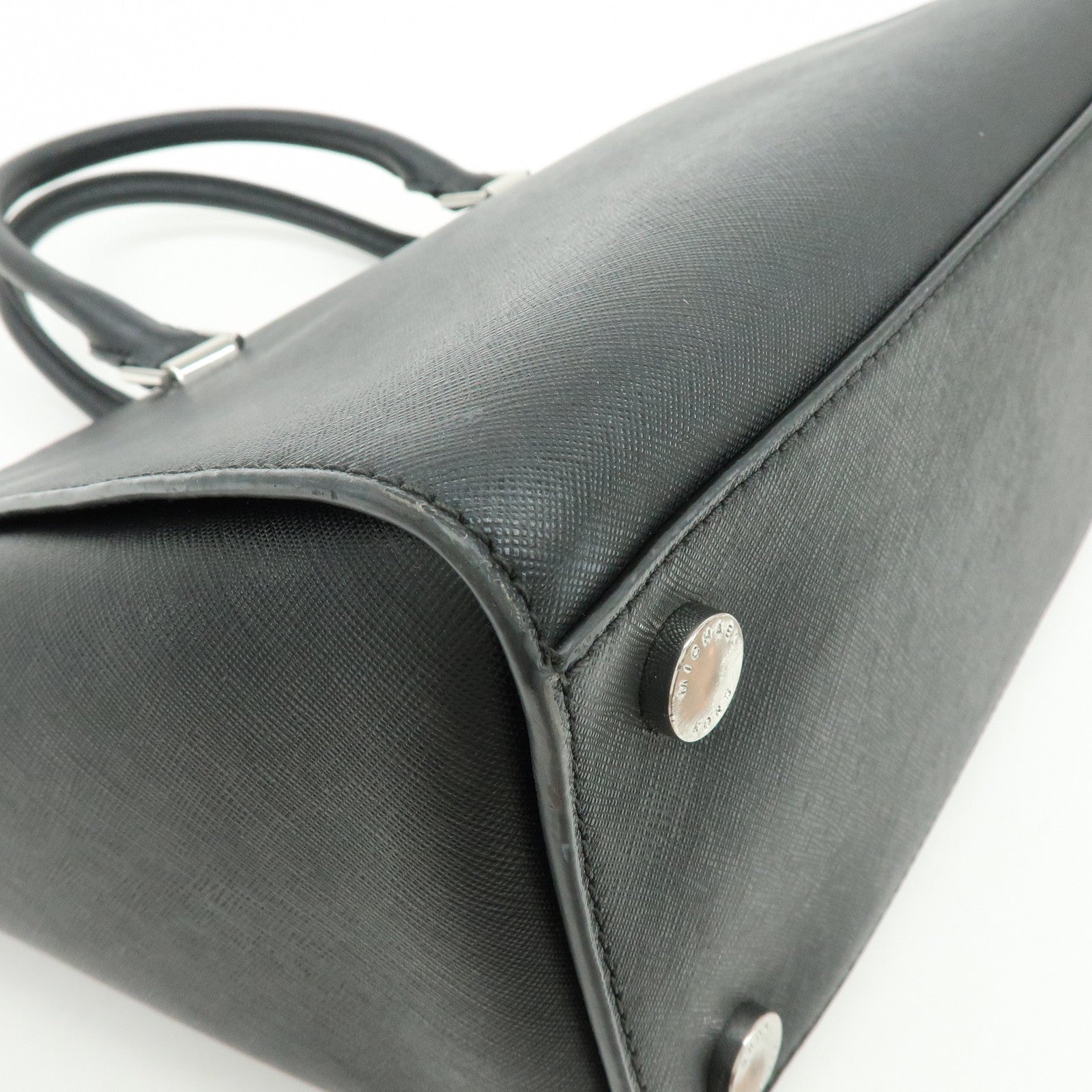 MICHAEL KORS Leather 2Way Bag Hand Bag Shoulder Bag Black