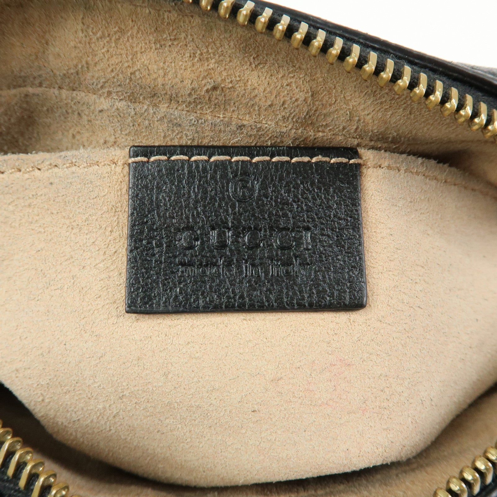GUCCI Sherry Ophidia Leather Shoulder Crossbody Bag Black 517350