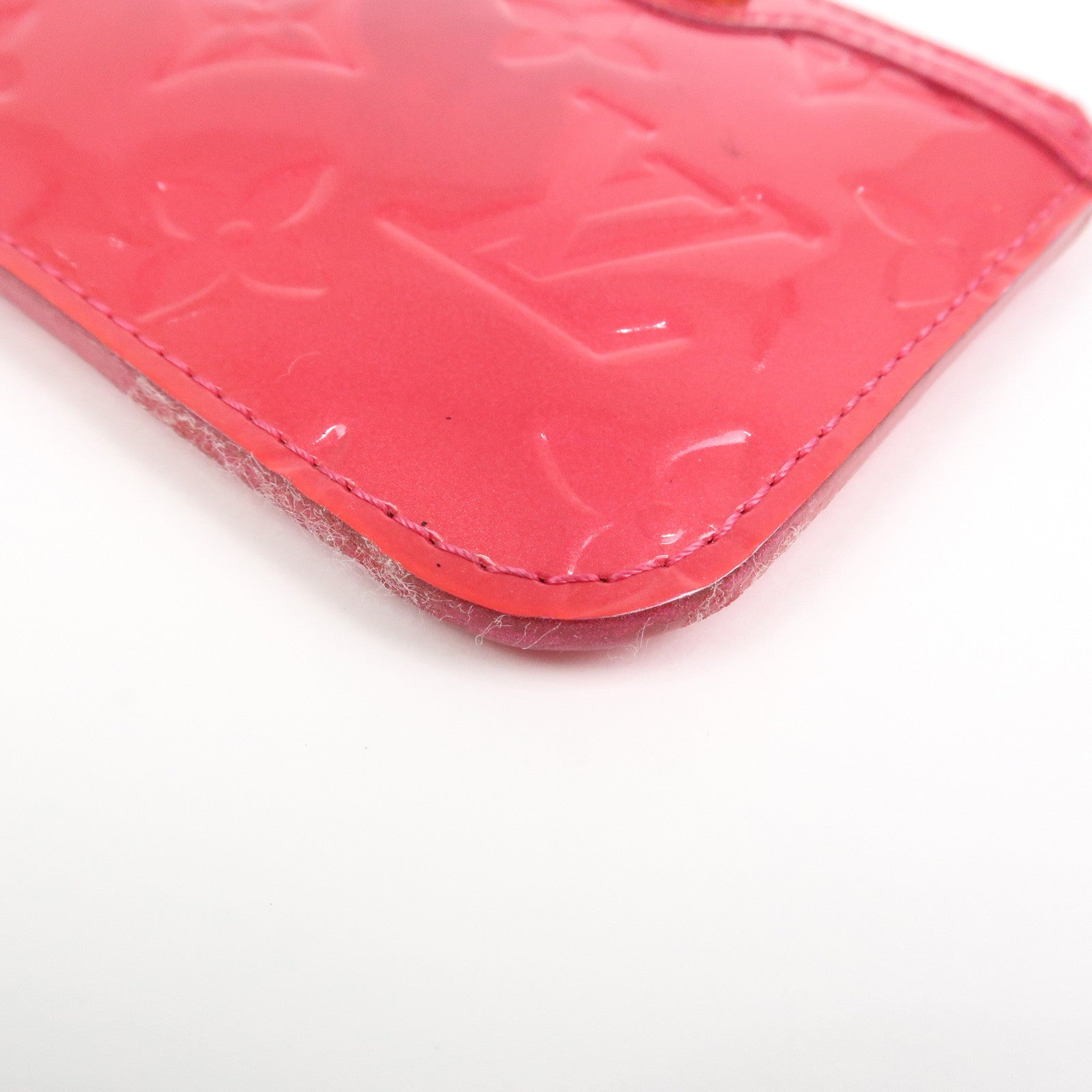 Louis Vuitton Monogram Vernis Leather Pochette Cles NM Pink M93637