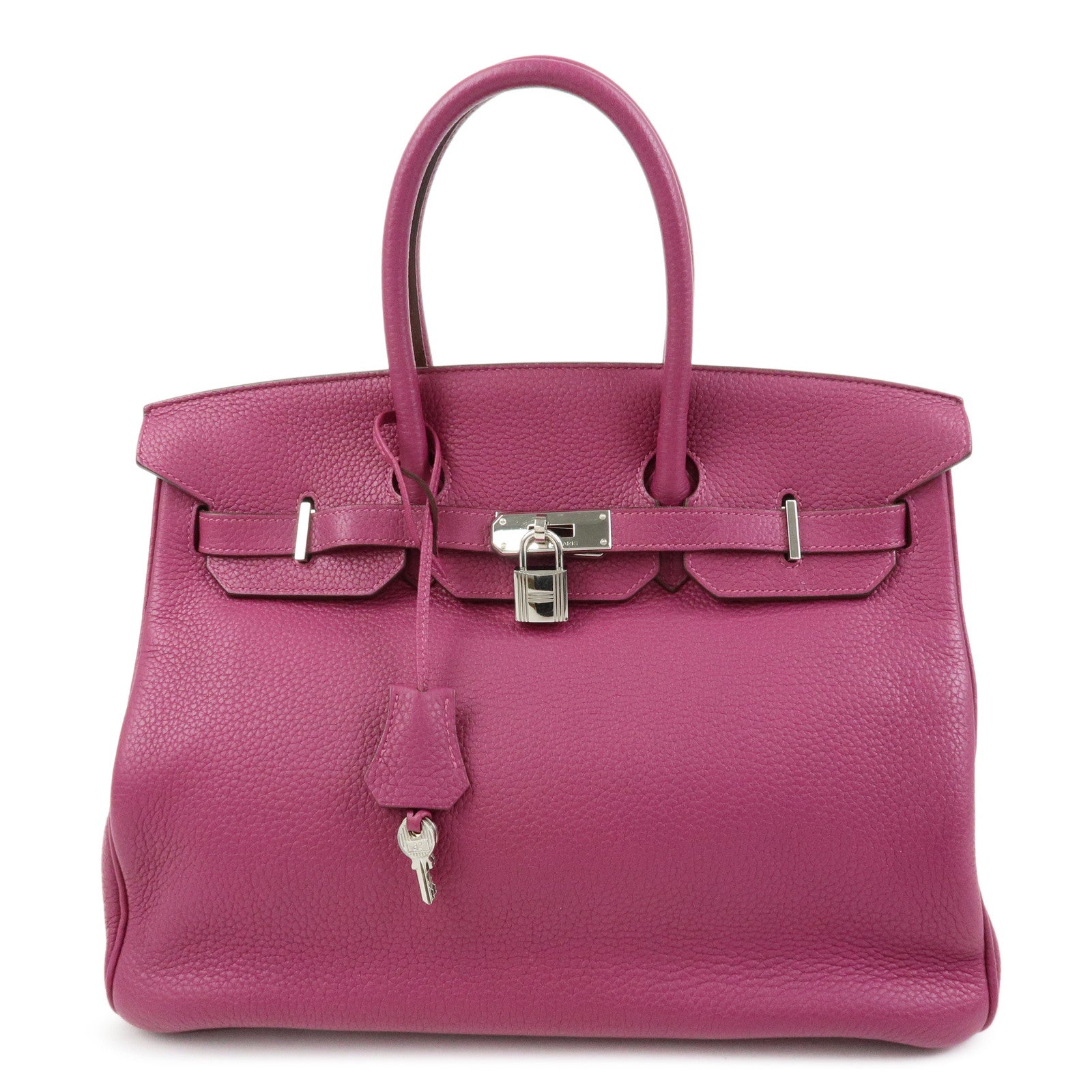 HERMES Birkin 35 Togo Leather Hand Bag □O Stamped Tosca