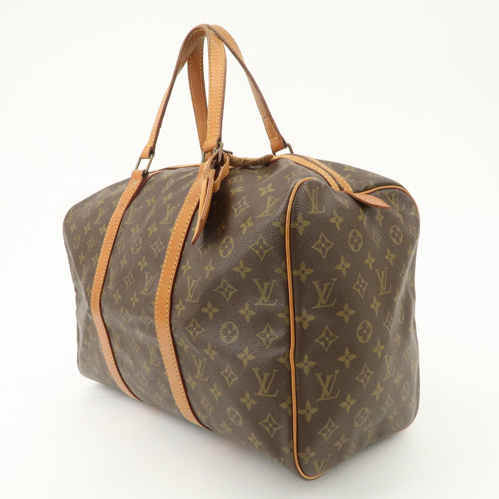 Louis Vuitton Monogram Sac Souple 45 Boston Bag Brown M41624 Used