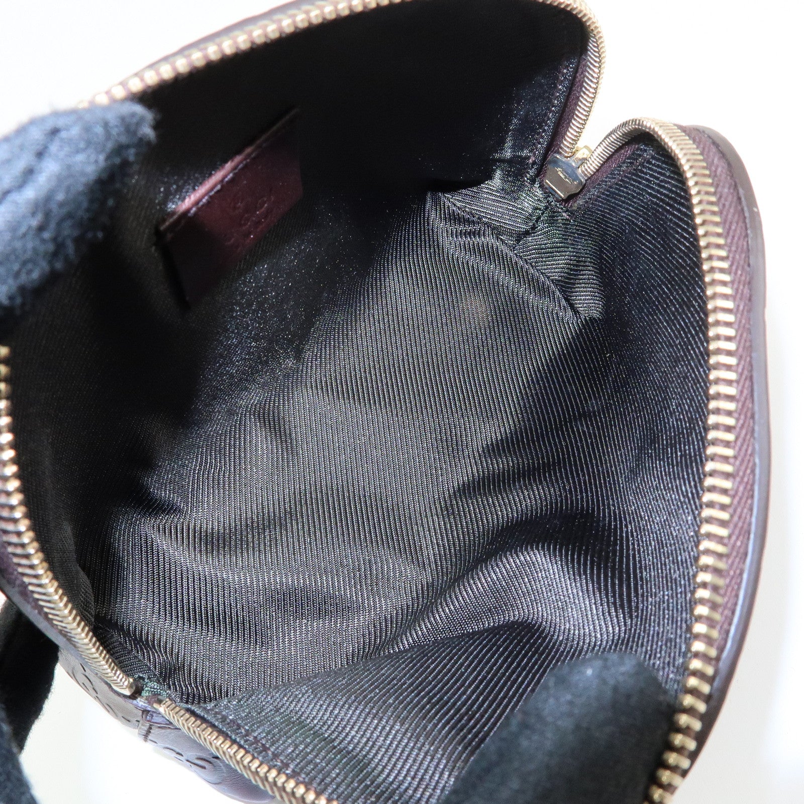 GUCCI Guccissima Leather Cosmetic Pouch Brown 141810
