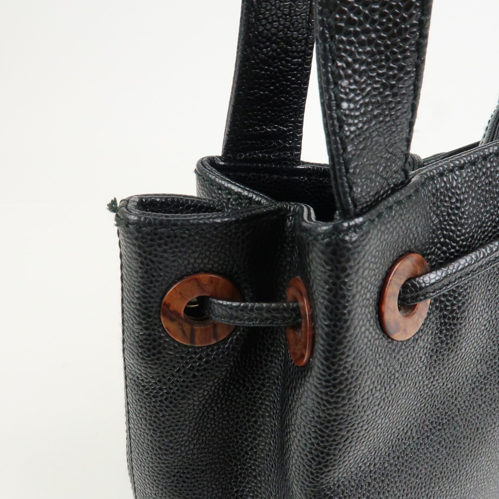 CHANEL COCO Mark Caviarskin Shoulder Bag Hand Bag Black